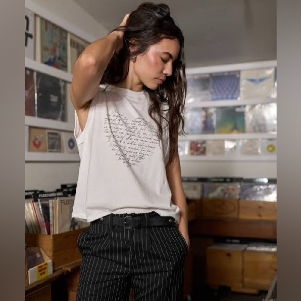 SPIRITUAL GANGSTER NWOT Atticus Bowery Heart Travel Poetry Tank Medium